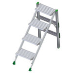 Facal ? marchepied 4 marches pliable ? hauteur atteignable 2. 96m ? grandes marches antid�rapantes ? ...