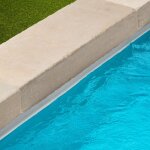 Margelle de piscine pierre de l'atlas beige 100x35x15 cm bord droit (� l'unit�) - ro'ma nature
