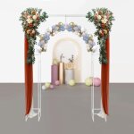 Mariage arc background stand, blanc mariage arc, pour c�r�monie carr� m�tal ballon arc stand, mariage ...