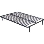 Sommier cadre  lattes renforc 140x190 cm - compatible avec tous matelas - soutien rglable - 17 lattes ...