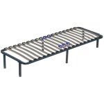 Sommier cadre � lattes renforc� 140x190 cm compatible avec tous matelas soutien r�glable 17 lattes en ...