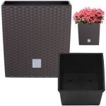 Markenartikel - bac � fleurs 35 - 64 l aspect polyrotin pot de fleurs avec poign�e jardini�re int�rieur ...