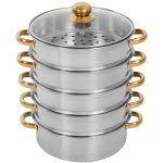 Marmite � cuisson vapeur � 5 niveaux 30 cm - batterie de cuisine marmites � cuisson vapeur - marmites ...