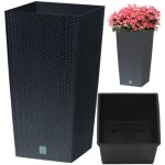 Marmite rato de 7, 2 litres avec insert 17 x 17 x 32, 4 cm en couleur anthracite - anthracite