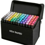 Marqueurs 80 couleurs  feutre alcool double pointe marqueurs permanents, marker de animation art esquisse ...