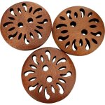 (marron a - 25mm - 25pices) boutons ronds en bois marron