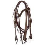 Marron fonc� - bridon western en forme de v avec r�nes