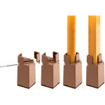 Marron?rehausseurs de meubles r�glables 10 cm avec pince � vis, 4 pouces rehausseur pieds de lit, table, ...