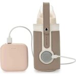 (marron)sac chauffe - biberon usb en cuir portable r�glable � 3 temp�ratures thermostat chauffe - lait ...