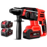 Marteau perforateur sans fil, 850w perforateur burineur brushless, 4 fonctions, sds - plus, 2x 3, 0ah ...