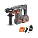 Marteau perforateur sans fil - fuxtec fx - e1rh20 - 20v sds + burineur - set avec batterie 4ah et chargeur ...