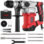 Marteau perforateur sds - plus 1500w 7j, 6 vitesses, 4 fonctions, 4500bpm, c�ble de 2m, embrayage de ...