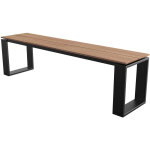 Ebuy24 - martin banc de jardin, noir et finition bois de teck.