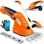 Masko cisaille  herbe set de cisailles  arbustes avec batterie 7, 2v 2000ma / h + chargeur + gants ...