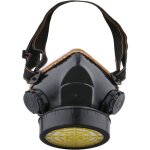 Masque anti - poussiere protection peinture respirateur chimique industriel contre vapeur toxique, noir ...