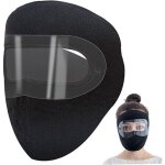 Masque facial d'hiver, 2 pi�ces, en polaire avec film protecteur transparent pour les yeux, masque facial ...