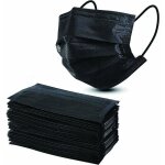Masque facial jetable 3 couches adulte noir 3 couches bfe99 meltblown