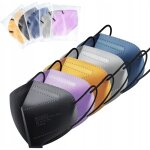 Masques ffp2 colors 5 couches 30 pices certificat ce emballage individuel