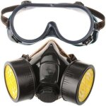 Masque � gaz professionnel masque de peinture au charbon actif respirateur avec 2 filtres anti - poussi�re, ...
