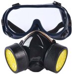 Masque  gaz professionnel masque de peinture au charbon actif respirateur avec 2 filtres anti - poussire, ...