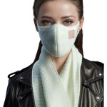 Masque d'hiver en tricot douillet pour femme et charpe assortie - cache - visage lgant pour le vlo ...