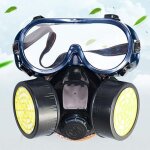 Masque int�gral de s�curit�, masque respiratoire r�utilisable avec lunettes de s�curit�, masque anti ...