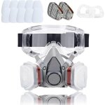 Masque de protection 18 en 1, masque de peintre, r�utilisable avec filtre anti - poussi�re, masque respiratoir ...