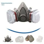 Masque protection 7 in 1 - masque peinture - r�utilisable avec filtre anti poussi�re - masque a gaz respiratoi ...
