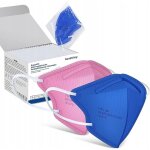 Masques de protection ffp2 20 pices bleu et rose haute qualit