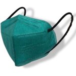 Masque de protection ffp2 5 couches 3d vert avec clip rglable ce