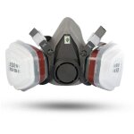 Masque de protection respiratoire rutilisable, anti poussire, anti gaz avec filtres pour peinture, ...