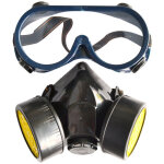 Masque de protection respiratoire r�utilisable ? double filtration 97% ? lunettes de protection incluses ...