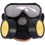Masque respiratoire anti - poussière à double cartouche, anti - gaz chimique, filtre à peinture avec ... Masque respiratoire anti - poussière à double cartouche, anti - gaz chimique, filtre à peinture avec ...