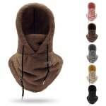 Masque de ski � capuche sherpa, cagoule polaire coupe - vent pour l'hiver