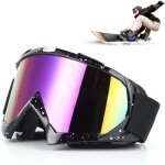 Masque ski homme - masque ski femme - lunettes de motocross, mat�riau tpu, verre miroir color�, rembourrage ...