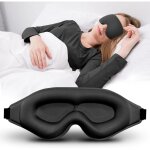 Masque de sommeil 3d premium en 2 pices, extra fin et doux, respectueux de la peau, pour un sommeil ...