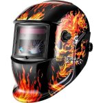 Masque de soudage cr�ne � mise au point variable sombre avec filtre lcd � assombrissement automatique ...