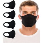Masques en tissu, lot �conomique de 4, mince, respirant, monocouche, lavable, r�utilisable, unisexe, ...