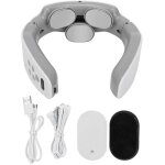 Masseur cervical rechargeable intelligent - 3 t�tes physioth�rapie - blanc - charge rapide