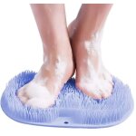 Masseur de pieds, masseur, brosse de douche pour les pieds, en silicone, bleu