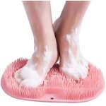 Masseur de pieds, masseur, brosse de douche pour les pieds, en silicone rose