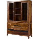Ancona 245 buffet en bois de sheesham - laqu� / brun fonc� 140x45x200