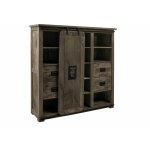 Buffet 142x45 manguier laqu gris railway 262