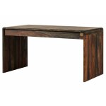 Massivmoebel24 - bureau 150x70 palissandre huilé gris taupe tambora 782 Massivmoebel24 - bureau 150x70 palissandre huilé gris taupe tambora 782