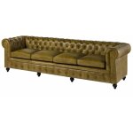 Massivmoebel24 - canapé 4 places en cuir véritable vert chesterfield 304 Massivmoebel24 - canapé 4 places en cuir véritable vert chesterfield 304