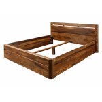 Massivmoebel24 - lit double 160x200 palissandre cir noisette toronto 260