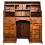 Massivmoebel24 - secr�taire 128x58 acacia laqu� miel oxford 0516