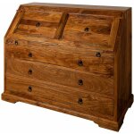 Massivmoebel24 ? secr�taire en acacia laqu� miel 107x50 ? bureau gamer design ? ambiance unique inspir�e ...