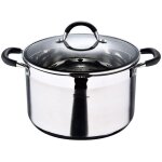 ? masterpro - pot �28x16, 5cm 9, 5l inox avec couvercle foodies bgmp - 1506 - bk masterpro