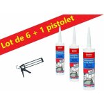 Mastic silicone spécial sanitaire, joint souple et résistant, anti - moisissure, étanche, intérieur & ... Mastic silicone spécial sanitaire, joint souple et résistant, anti - moisissure, étanche, intérieur & ...